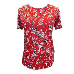 NWT Escada Womens Floral Short Sleeve Tee